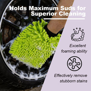 Gant de lavage de voiture en microfibre chenille <span class=keywords><strong>double</strong></span> face premium 120 g/m², sans rayures ni peluches, 26*19 cm - Product Image 4