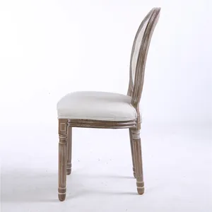 Wooden And Velvet Chair Wholesale Antique 16 Dining Chairs Wood Velvet Linen Fabric European KD Design Round Back Louis Chair