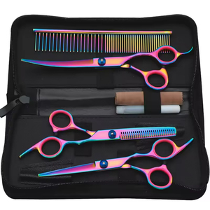 Di alta qualità professionale 5 pezzi Set 7 pollici in acciaio inox Pet toelettatura cesoie per toelettatura <span class=keywords><strong>cane</strong></span> forbice Set toelettatura <span class=keywords><strong>cane</strong></span> toelettatura strumento - Product Image 3