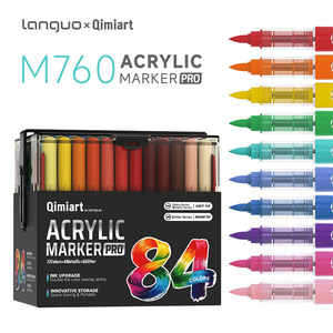 Juego de Marcadores Acrílicos de Pigmento Intenso Languo M760-36/60/84 Colores, Marcadores de Tinta Mejorada PRO Acuarela para Pintura - Product Image 6