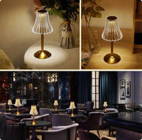 Lampe de table sans fil Rechargeable Touch Led Luxury Crystal Dimmer Battery Desk Table Light for Bedroom
