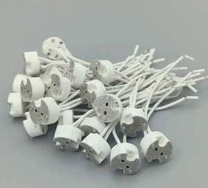 Huayi GU10 MR16 gốm ánh sáng ổ cắm chủ nhựa đèn nối với vít phong cách cho LED Halogen bóng đèn thiết bị đầu cuối cơ sở phù hợp - Product Image 6