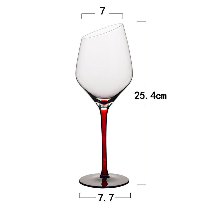 Red wine glass with black background