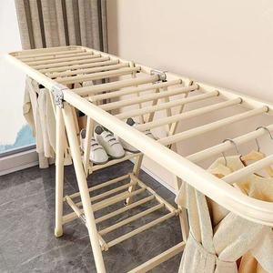 Floor Standing Folding Clothes Rack Rectangle Thickened Drying Rack For Home Indoor Balcony Baby Clothes Quilts - Product Image 1