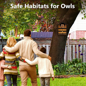 大型木制尖叫猫头鹰屋谷仓猫头鹰筑巢箱木制鸟屋户外装饰 - Product Image 6