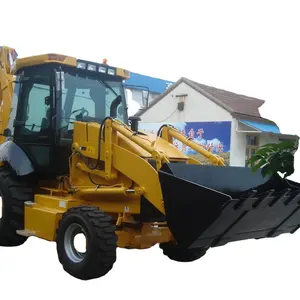 Nhỏ Giá Rẻ Backhoe Loader 4X4 Bánh Xe Mini Backhoe Loader Thủy Lực Máy Xúc Loader Tích Hợp Máy