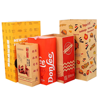 Sos poignée sac en papier de restauration rapide sacs à emporter marron avec poignée torsadée sac en papier à déjeuner-acheter Bolsa De Papel, personnalisé imprimé votre propre