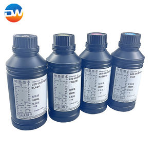 حبر ديواي الجديد عالي الجودة للأشعة فوق البنفسجية، صلب وناعم، بألوان CMYKW لرؤوس الطباعة XP600 وTX800 وDx5 وDx7، سعة 500 مل - Product Image 3