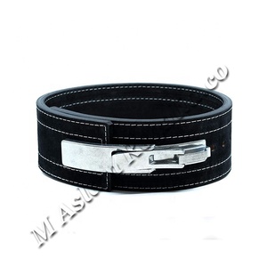 Hebilla de palanca de doble tono de contraste negro y rojo, cinturón de peso muerto ajustable para entrenamiento de culturismo con Material ABS de goma - Product Image 3