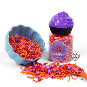 120g Purple Cake-shape Bottle Non E127 E171 Sugar Beads Food Ingredients Sprinkles Mixes Sprinkles Comestibles Al Mayor for Cake