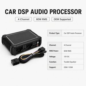 Processeur audio DSP pour voiture 4 canaux 60W RMS 12V DC, amplificateur de classe AB, égaliseur réglable, système audio stéréo OEM ODM D11 - Product Image 5