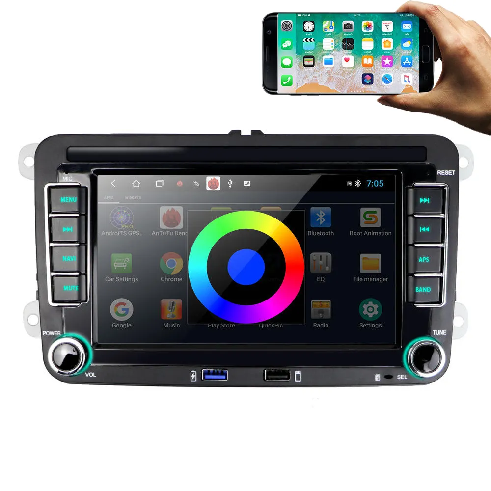 1 + 16gb 2 + 32gb 7 9 10 inç evrensel araba radyo navigasyon Gps oto multimedya Tv Stereo çift Din araç Dvd oynatıcı oyuncu Video