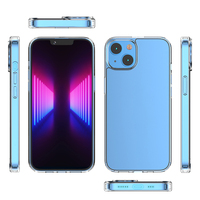 Coque de téléphone portable transparente ultra-fine 1,5 mm TPU+PC acrylique pour iPhone 14 13 12 Pro Max