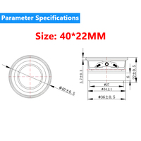 Haut-parleur large bande magnétique en PU de 1,5 pouce (40*22MM) 4 Ohm 3W, personnalisable en usine, conforme ROHS, pour enceinte Bluetooth