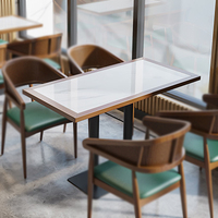 Table basse de restaurant bon marché de haute qualité avec meubles de chaises en marbre/bois
