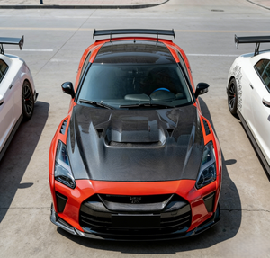 ฮู้ดคาร์บอนไฟเบอร์3K สไตล์ VS สำหรับนิสสัน2008-2016 R35 GT-R - Product Image 3