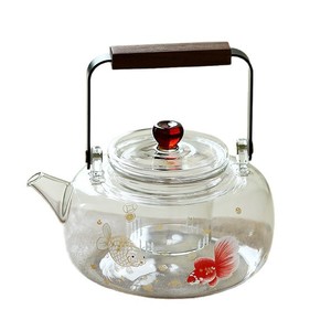 Tetera de vidrio de borosilicato engrosado con tapa, resistente al calor, para preparar té en el hogar, apta para calentar en estufas eléctricas y de cerámica. - Product Image 5