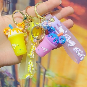 Groothandel Mini Schattige IJsjes Sleutelhanger Hangertje Kinderen Schooltas Hangende Cadeau Aanpasbare Melkthee Bekertje Sleutelhanger Charms - Product Image 6