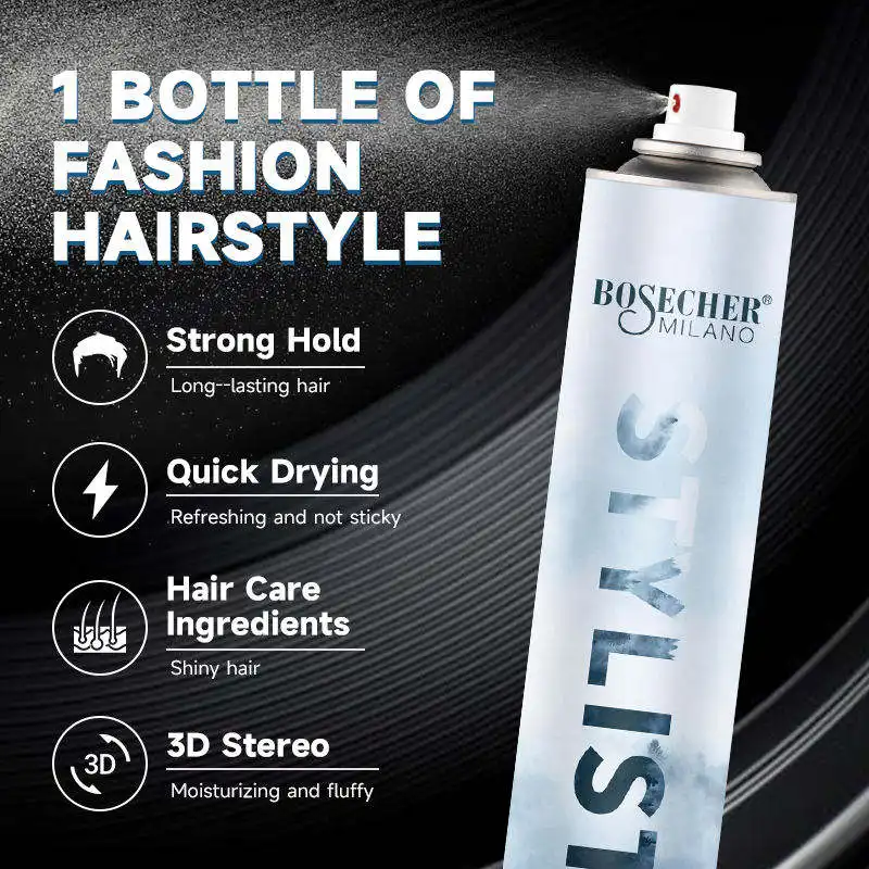 BOSECHER Private Label Hair Strong Holding Spray Extra-volume Magic Spray Hair Style Texture Sprays For Mens