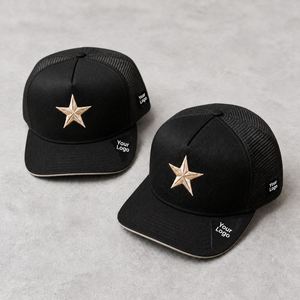Casquette Trucker Rose Personnalisée OEM 5 Panneaux de Qualité Supérieure avec Logo en Cuir et 2 Bandes Latérales – Style Australien - Product Image 1