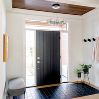 DAIYA portes en bois de teck massif avec poignée en acier pour porte en verre