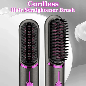 Brosse lissante sans fil en gros avec 3 réglages, ions négatifs, peigne chauffant en céramique, anti-brûlure 360° - Product Image 4