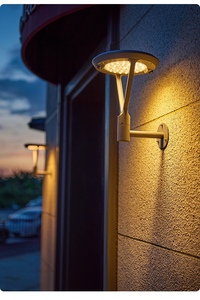 Lampes LED en aluminium à énergie solaire-Appliques murales d'ambiance extérieures de la série Qianliyan pour terrasses, cours et jardins - Product Image 6