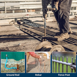 Công cụ nhiệm vụ nặng nề cho búa khoan hàng rào t bài pounder cài đặt SDS cộng với bit điều khiển thanh mặt đất cho 5/8 "& 3/4" - Product Image 2