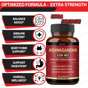 LDJ OEM Custmozied Label Ashwagandha Cápsulas 180 Cápsulas Ashwagandha Tureric Root Black Pepper para Adultos Support Energy - Product Image 5