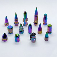 Capuchons de valve de pneu universels en alliage d'aluminium 8V1 avec logo personnalisé, couleurs variées, pour moto et voiture