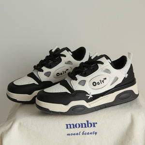 2024รองเท้าส้นตึกสีขาวสำหรับผู้หญิงรองเท้าลำลองส้นหนาแนวสปอร์ตรองเท้าลำลองทันสมัยทันสมัย - Product Image 3