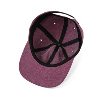 Casquette de baseball 5 panneaux en coton délavé de haute qualité, à visière plate, fermeture strapback, pour adultes, camping en plein air, œillets métalliques, style européen