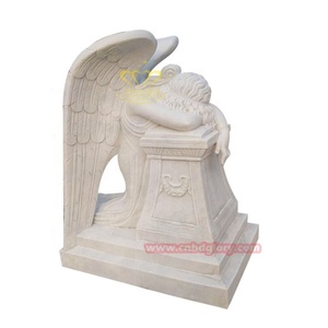Pierres tombales et monuments de cimetière de granit de pierre naturelle élégante de pierre tombale d'ange ailé moderne - Product Image 2