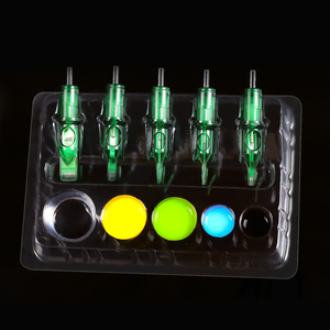 Maquillaje arte corporal 20 unids/caja pigmento desechable plástico tatuaje tinta titular cartuchos bandeja - Product Image 4