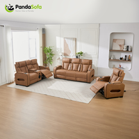 Ensemble de canapés inclinables de cinéma électrique avec massage, en cuir véritable, design moderne, chargeur sans fil, lumières LED pour usage en centre commercial et hôtel
