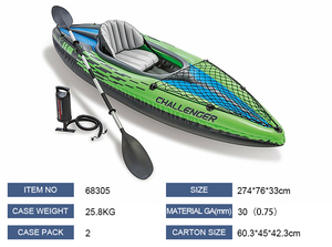 INTEX 68305 CHALLENGER K1เรือคายัคพองเรือคายัคหนึ่งที่นั่ง - Product Image 2