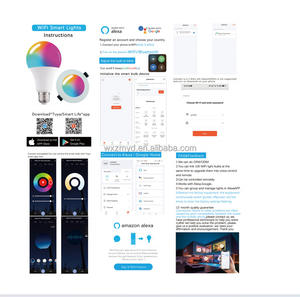 Tuya Wifi / <span class=keywords><strong>Bluetooth</strong></span> Smart <span class=keywords><strong>lampadina</strong></span> E27 RGB Alexa Led lampade Smart AC85-265V Smart lampade per Google Assistant Alexa - Product Image 4