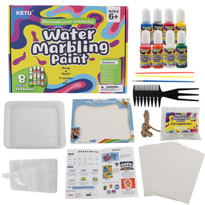 Fábrica al por mayor artesanía arte niños Diy <span class=keywords><strong>pintura</strong></span> Kit flotante marmoleado tinta <span class=keywords><strong>pintura</strong></span> conjunto - Product Image 4
