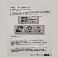 Étiquette de chien en acier inoxydable étiquette de nom carte d'identité Machine de gaufrage manuelle 52 caractères étiquette Embosser