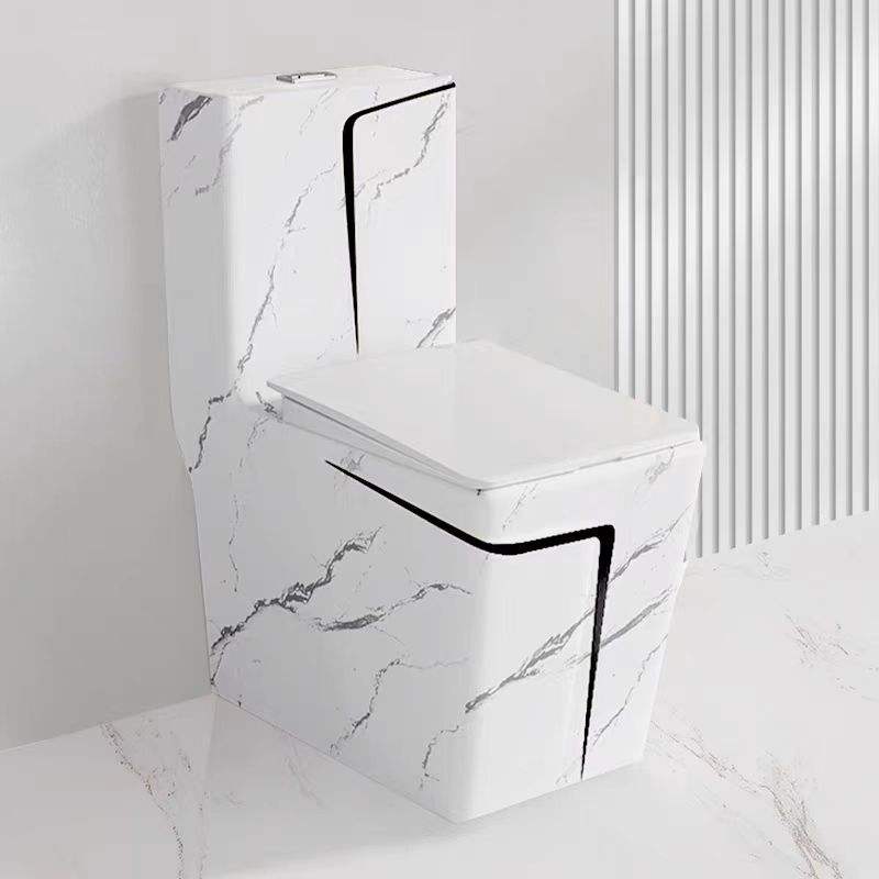 White and color line water-printed