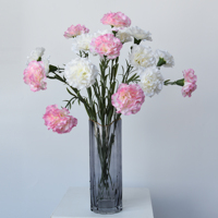 Vente en gros de tiges de fleurs de carnations artificielles pour la décoration