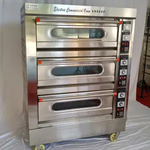 3 desk 6 tray Electric Bakery Oven Pizza Bread Price,Industrial Commercial Electric Oven For Sale Bakery Equipment