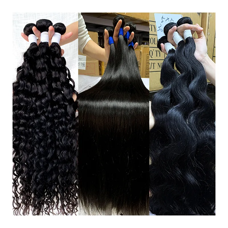 Tuneful Raw Indian Temple Hair Bundle Vendor 100% Unprocessed Human Hair Weft Wholesale Virgin Human Hair Extensions for sale