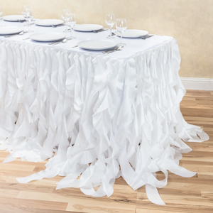 Falda de <span class=keywords><strong>mesa</strong></span> de sauce rizado de <span class=keywords><strong>tul</strong></span> para <span class=keywords><strong>mesa</strong></span> rectangular, falda de Frozen con volantes para boda, Baby Shower, fiesta de cumpleaños - Product Image 3