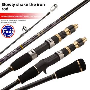 Canne à pêche professionnelle en fibre de carbone Fuji Guides 1, 5 sections, pointe en carbone massif, 16 kg de résistance, pour la pêche en eau salée, la pêche à la traîne et le lancer depuis bateau. - Product Image 3