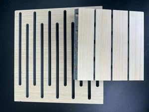 Giá thấp chất lượng cao <span class=keywords><strong>MDF</strong></span> Acoustic Bảng điều chỉnh cho ghi âm phòng thu rạp hát tại phòng hòa nhạc âm thanh tốt hấp thụ Đục gỗ Hội Đồng Quản Trị - Product Image 5