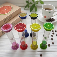 Fruit-zandloper, gekleurde zandklok, tijdmanagementhulpmiddel voor kinderen, decoratie voor op het bureau, gebruikt voor het leren van tijdmanagement