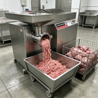 Machine à hacher la viande fraîche et le poulet, électrique, réglable en taille de broyage, en acier inoxydable, haute efficacité, pour usage commercial