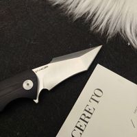 Couteau de chasse en acier 14C28N haute dureté avec manche G10, couteau pliant de poche pour le camping et la randonnée