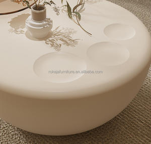 ชุดโต๊ะกาแฟครีมดีไซน์แบบมินิมอลลิสต์โต๊ะกลางโต๊ะโลหะแล็กเกอร์โลหะขนาดกะทัดรัดโต๊ะกาแฟห้องนั่งเล่นสไตล์น่ารัก - Product Image 5